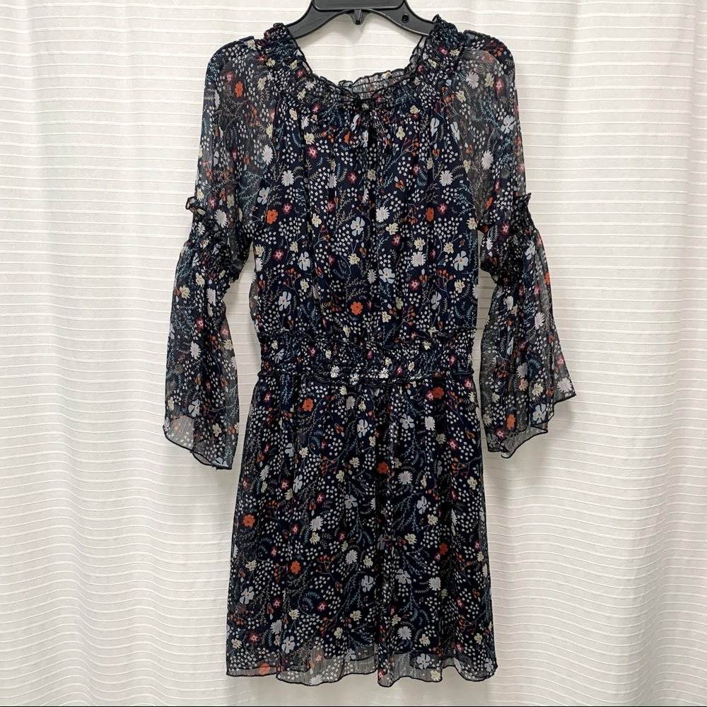 Navy floral dress, girls size 12